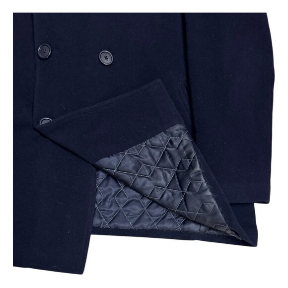 LONDON FOG Wool Blue Luxury Designer Lined Business Casual Winter Coat Mens 2XL - Picture 6 of 6